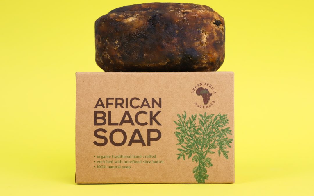 African Black Soap Bar +Box Urban Africa Naturals